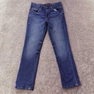 Lucky Brand Classic Straight Jeans Girls Size 16 Adjustable Waist Blue Denim